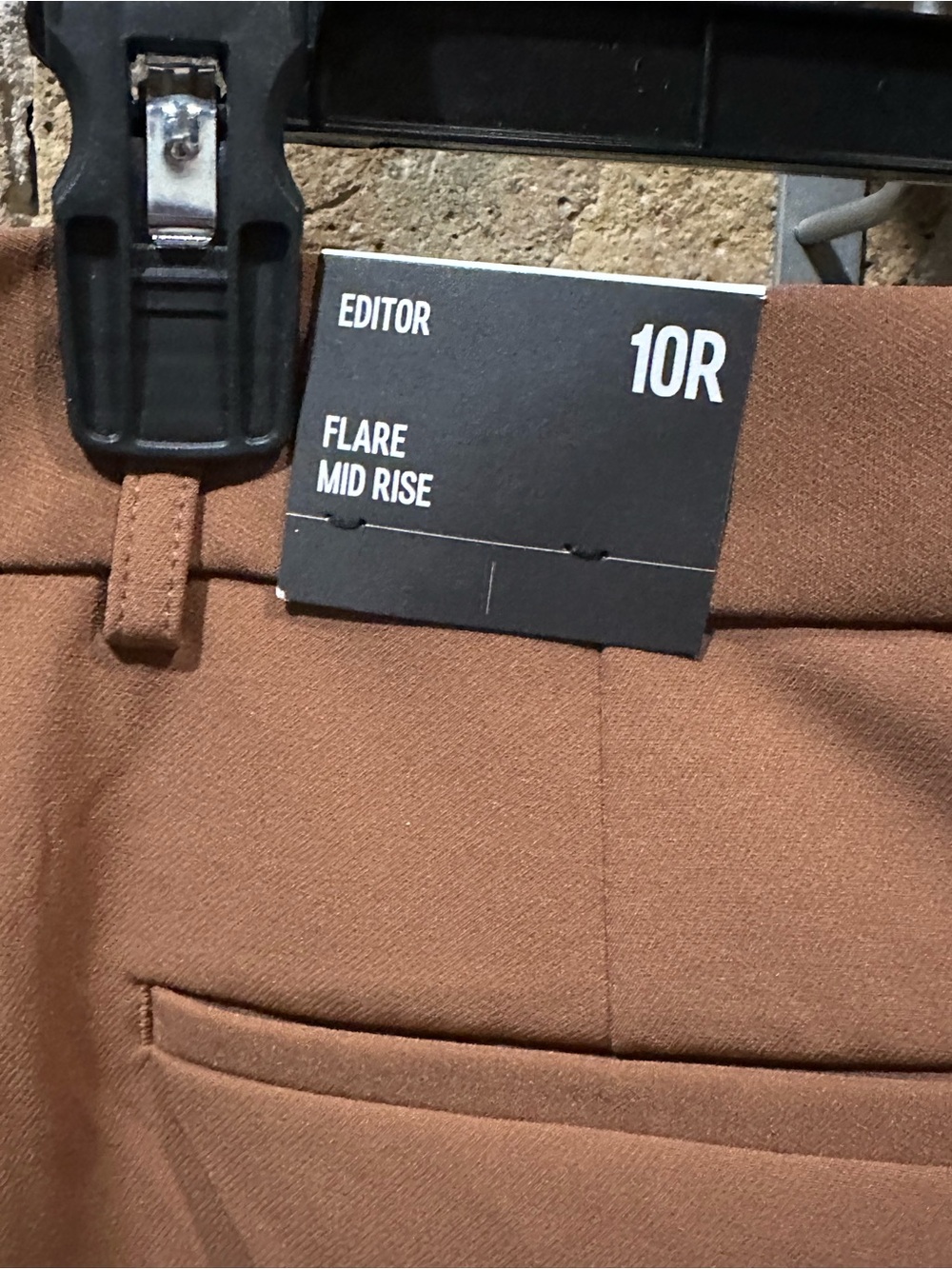 NEW Express Editor Mid Rise Flare in Walnut Size 10 Regular - Picture 6 of 9